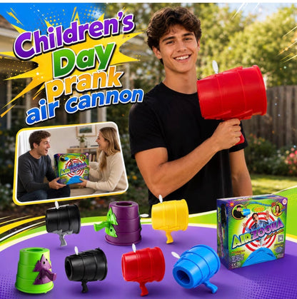 Air Cannon Toy for Kids & adults, Safe Wind Blaster for Indoor Fun and Family Games, No Batteries Needed (Green) (New in Box)