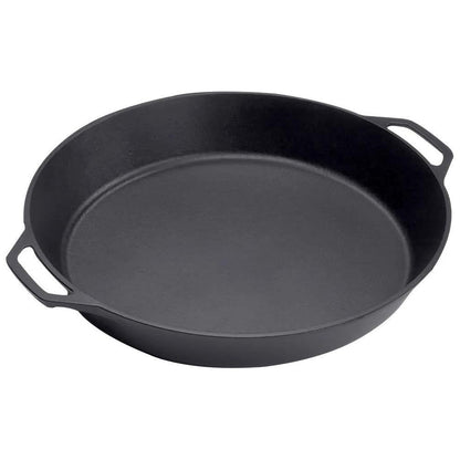 (New) Lodge Seasoned Cast Iron Skillet - 17 Inches - Features 2 Loop Handles - Pre-Seasoned Large Frying Pan with Dual Assist Handles - Large & Versatile - Durable Iron Frying Pan