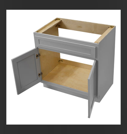 30 Inch X 21 Inch X 32.5 Inch Two Door Vanity Cabinet Without Sink (Gray)(New in Box)