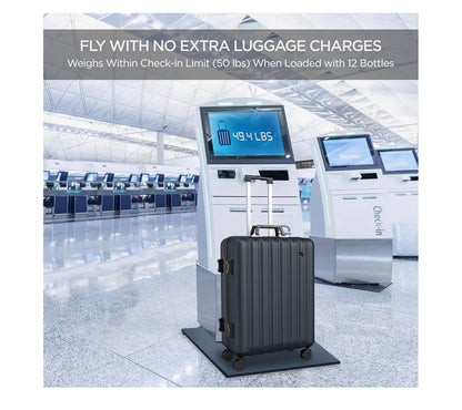 Boldworks Wine Suitcase for Airplanes 12 Bottle Wine luggage for Airplane Travel with TSA Approved Lock and Removable Insert to Carry Liquor (Black) (New in Box)