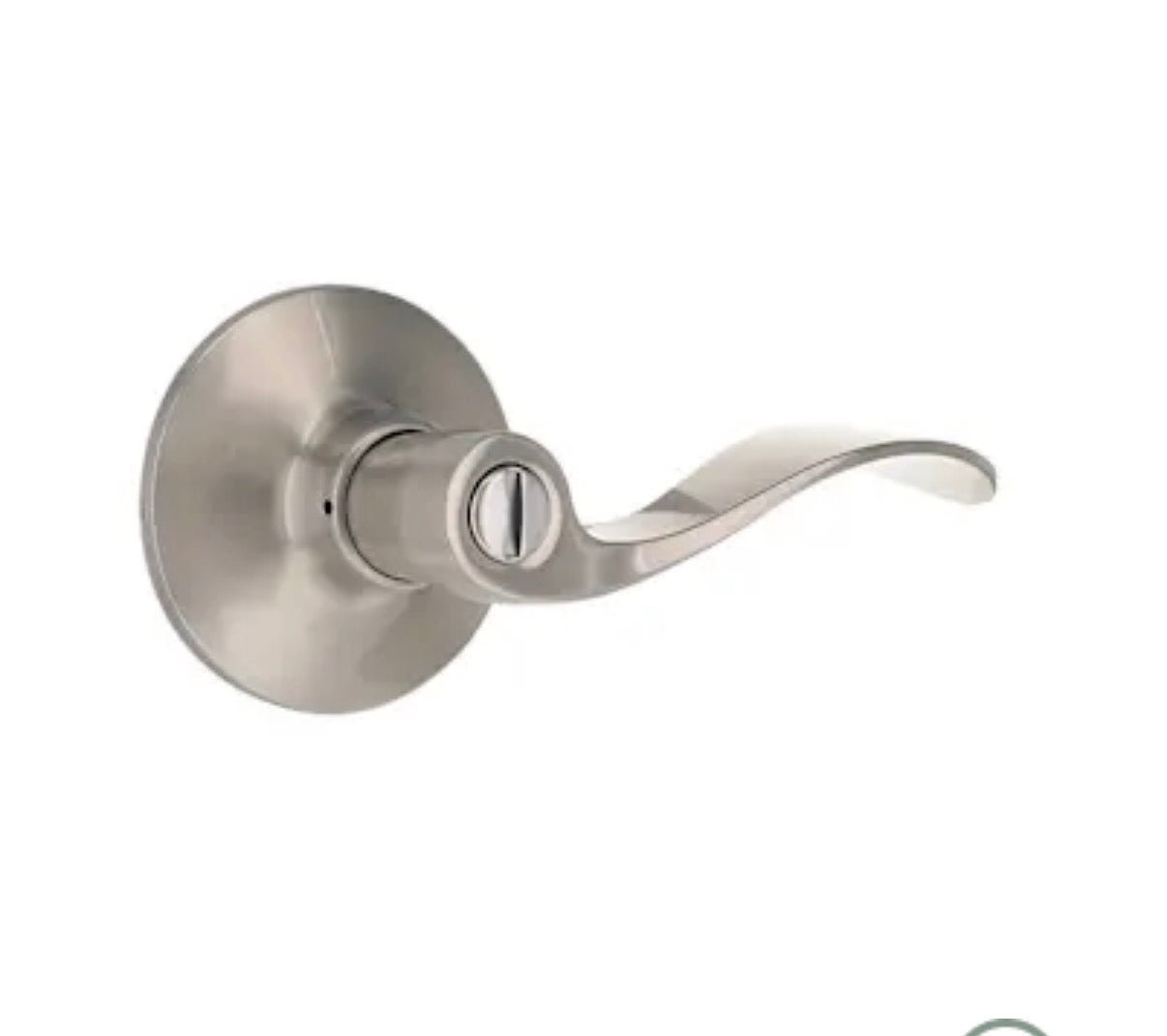 Sheild Security Wave Turn Button Privacy Door Lever (Satin Nickel)