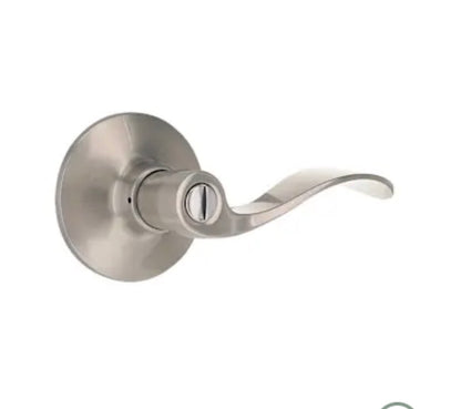 Sheild Security Wave Turn Button Privacy Door Lever (Satin Nickel)