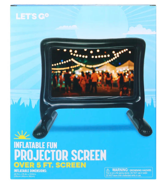 Inflatable Fun Projector Screen Over 5 Ft. Screen Indoor/Outdoor (New in Box)