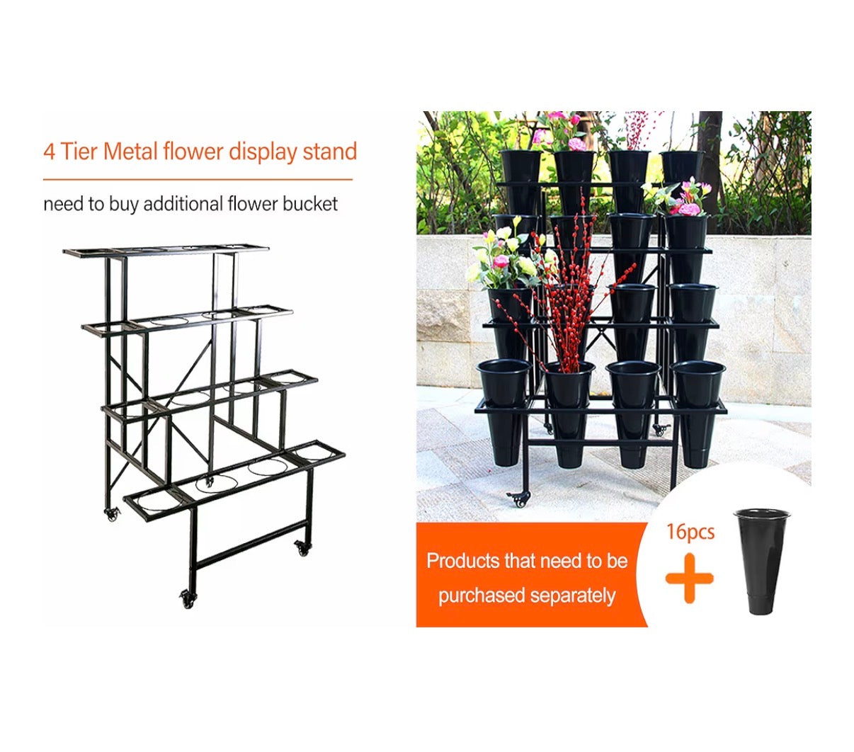 4 Tier Flower Display Stand