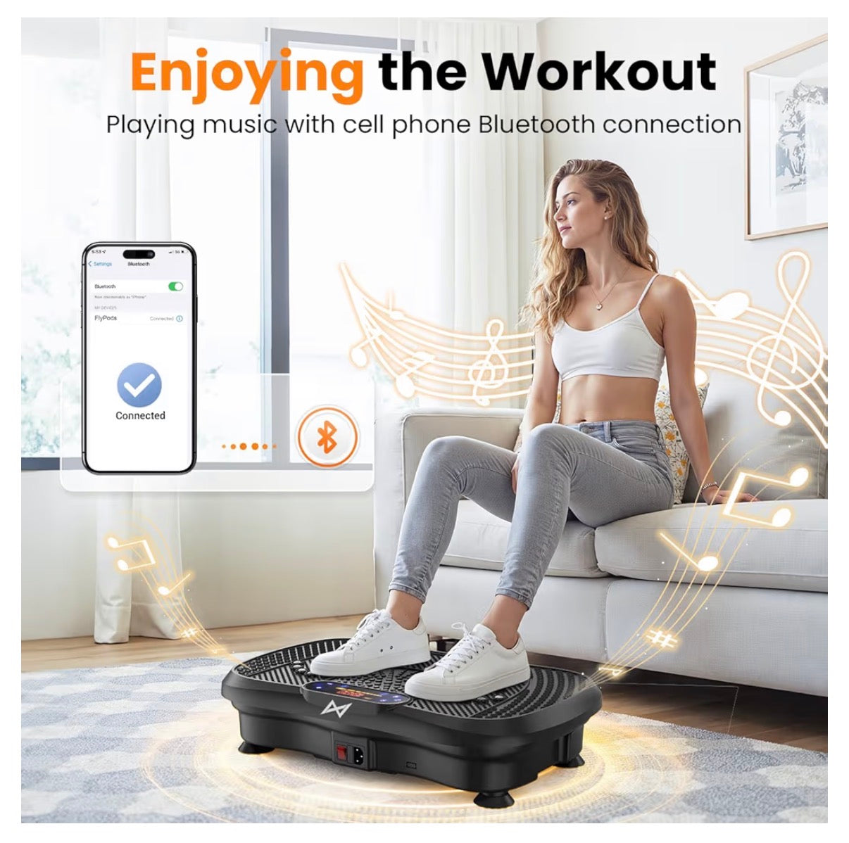 Vibration Plate Fitness Platform Exercise Machine Vibrating Shaking Full Body Shaker Workout Vibrate Stand Shake Board Sport for Weight Loss Fat Burner for Gym, Home, or Office