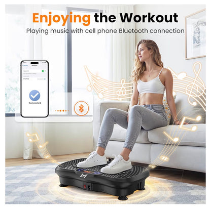 Vibration Plate Fitness Platform Exercise Machine Vibrating Shaking Full Body Shaker Workout Vibrate Stand Shake Board Sport for Weight Loss Fat Burner for Gym, Home, or Office