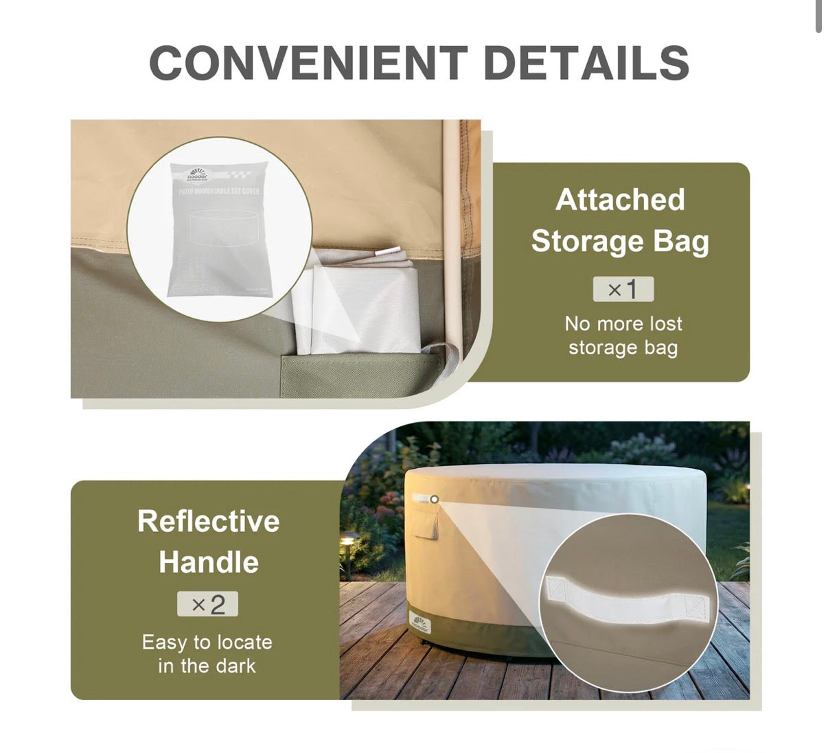 Outdoor Patio Furniture Set Cover (round)