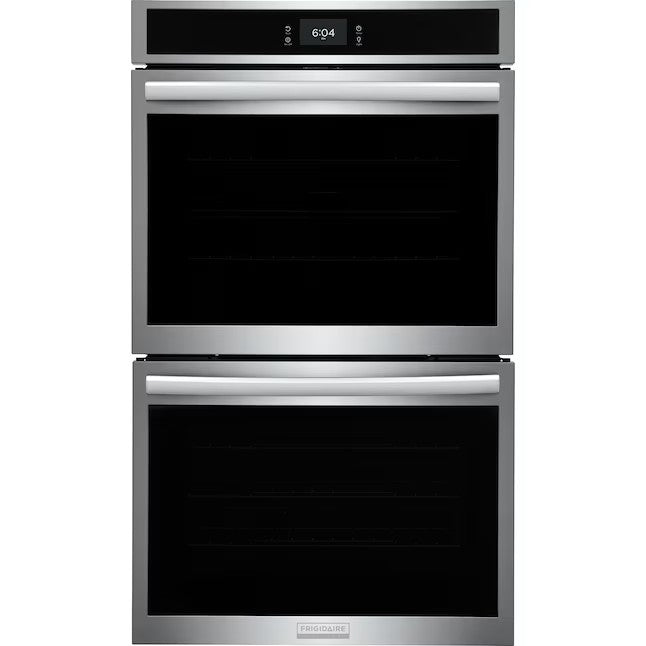 (New) Frigidaire Gallery 30 inch Double Electric Wall Oven with Air Fry Self + Steam Cleaning