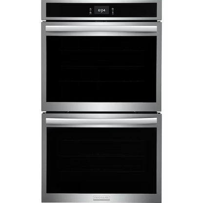 (New) Frigidaire Gallery 30 inch Double Electric Wall Oven with Air Fry Self + Steam Cleaning