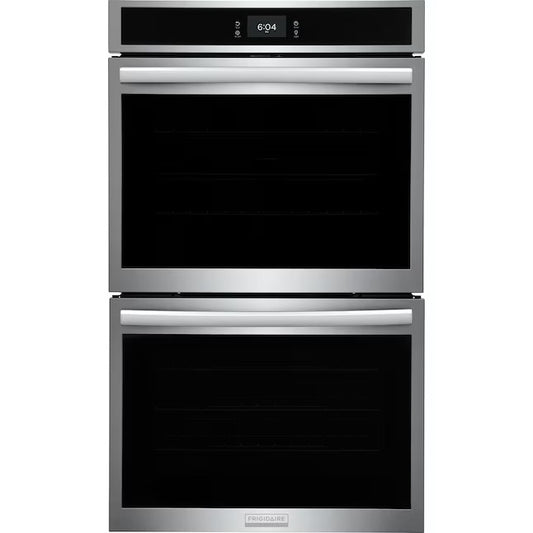 (New) Frigidaire Gallery 30 inch Double Electric Wall Oven with Air Fry Self + Steam Cleaning