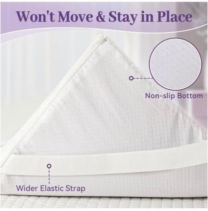 SINWEEK 2 Inch Gel Memory Foam Mattress Topper King Size, Ventilated High Density Pad for Back Pain, Bed Topper with Removable Soft Cover (New in Box)