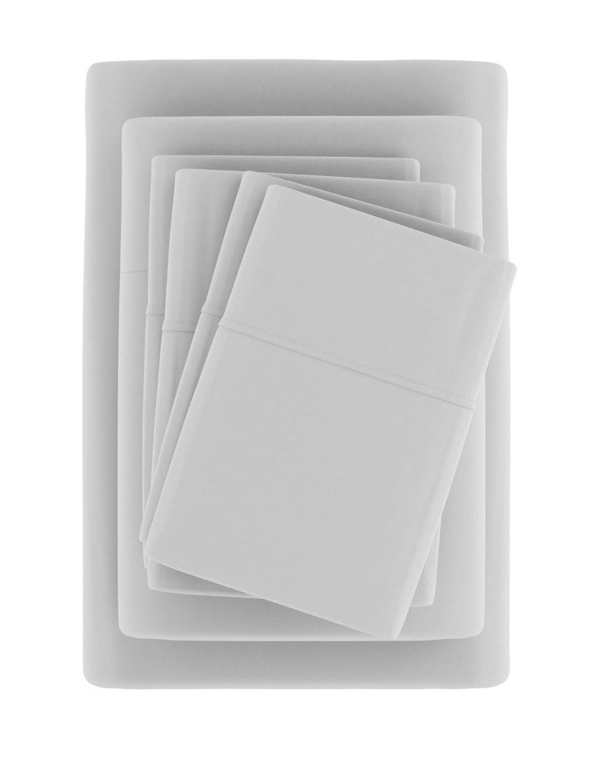 Linen Market 6 Piece Bed Sheet Set (Light Gray) (New)