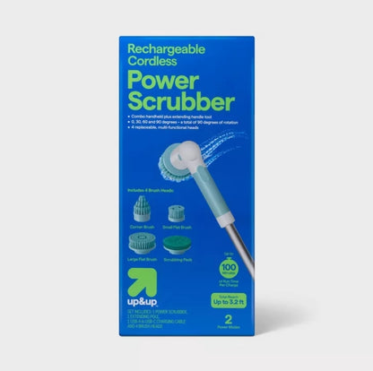 (New) Power Scrubber with Attachments Handheld Plus Extended Handle
