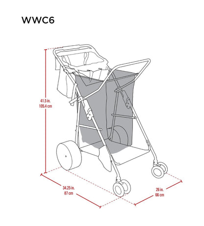 Tommy Bahana Wonder Wheeler Deluxe Folding Beach Cart Holds Up to 48 Qt. Cooler and 4 Chairs, One Handed Setup, 10 in Tread Wheels, Umbrella Holder, Removable Shoulder Tote (Blue) (New in Box)