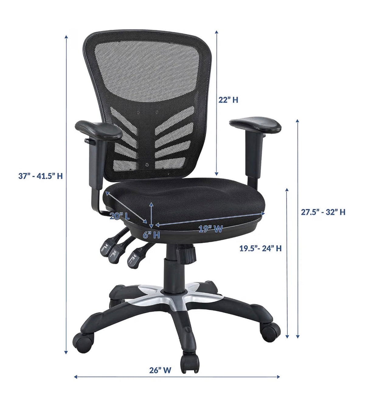 Modway Articulate Ergonomic Mesh Office Chair (Needs to be Assembled) (Black) (New in Box)
