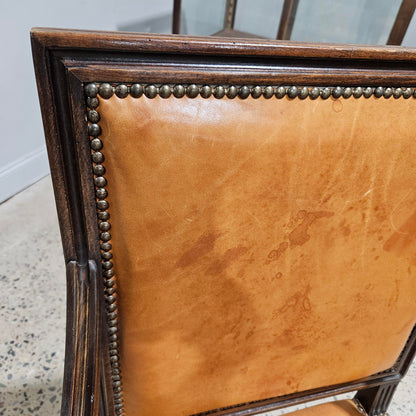 Vintage Office Chair or Desk Chair or Armchair with Camel Leather