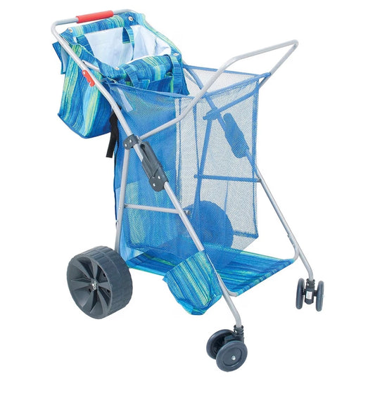 Rio Beach Wonder Wheeler Deluxe Beach, Lawn and Utility Foldable Cart