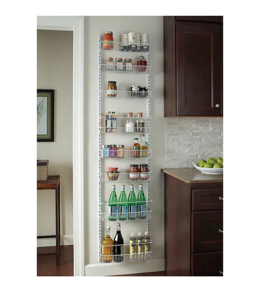 Closet Maid 18 Inch W X 77 Inch H X 5.2 Inch D 8 Tier White Metal Door Organizer (New in Box)