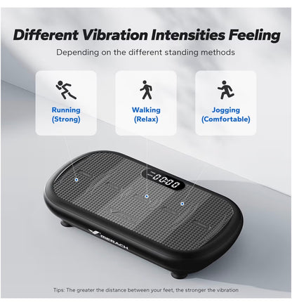 Merach CV40 Curved Vibration Plate Exercise Machine with 440lbs Capacity 200W Powerful Motor, 13mm Amplitude, Shake Plate for Lymphatic Drainage, Bluetooth, Silicone Pedal, Resistance Band, Home Gym (Black) (New in Box)