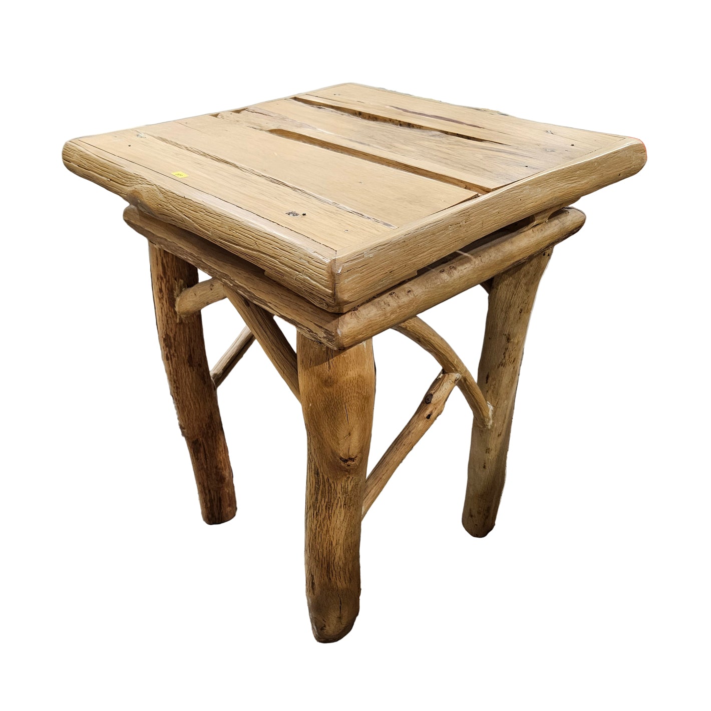 Rustic Log Side Table