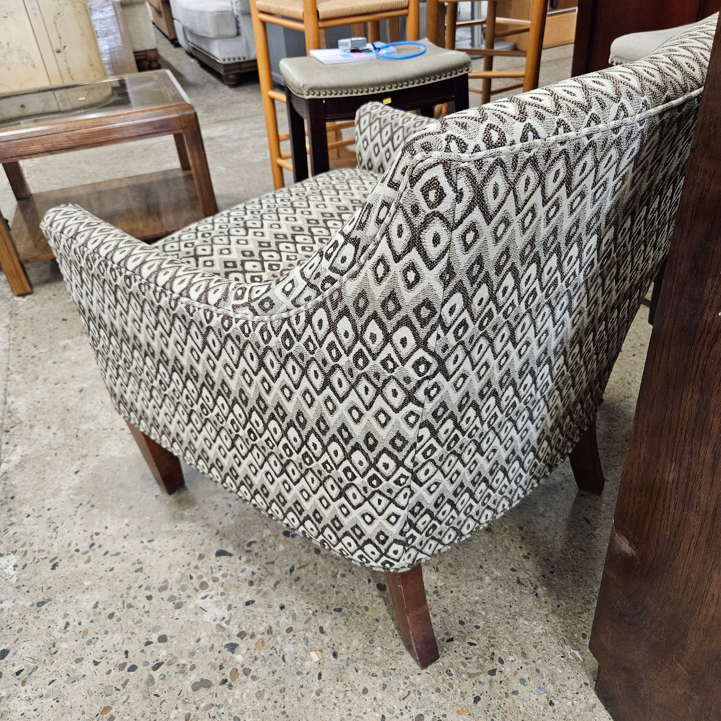 Patterned Upholstered Chair