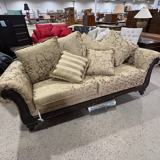 Patterned Upholstered Sofa