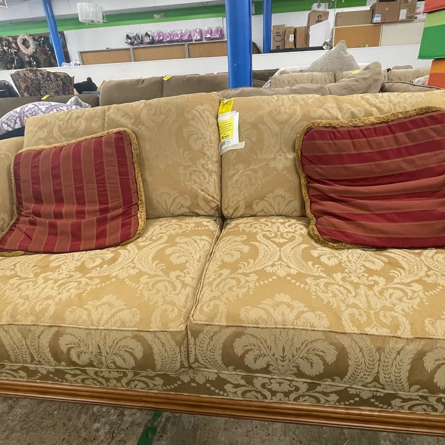 Ethan Allen Patterned Sofa