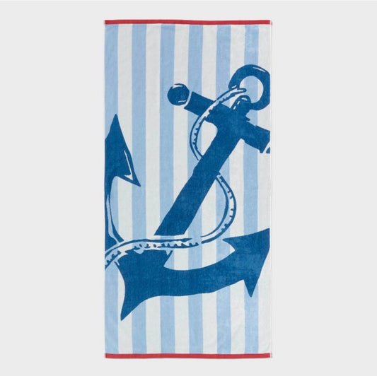 Oversized Nautical Striped Beach Towel - Blue - Room Essentials