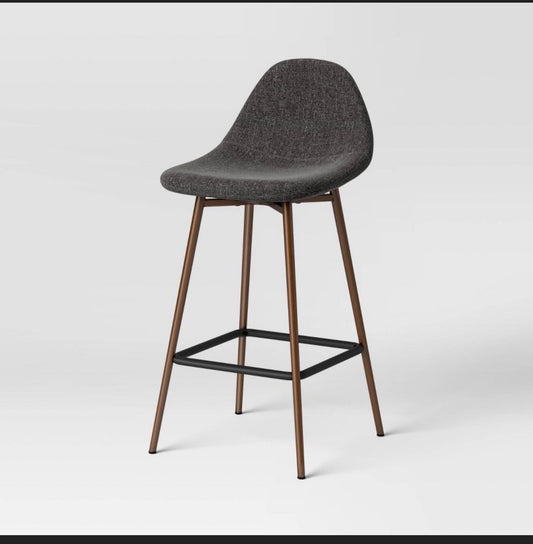 24.5 Inch Copley Counter Height Barstool with Footrest (Dark Gray) (New in Box)