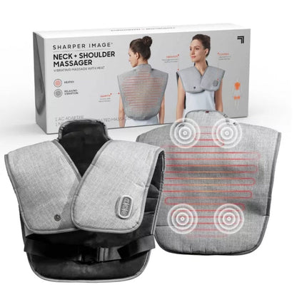 Sharper Image Heated Neck and Shoulder Massager Wrap