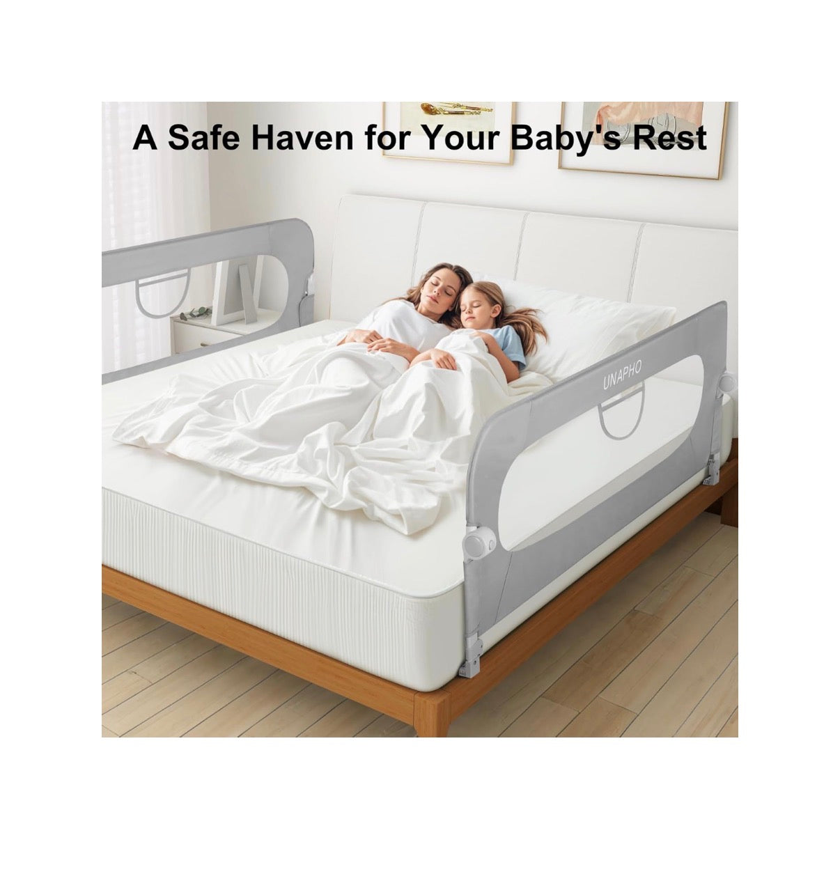 Bed Rail for Toddlers, Swing Door Kids Beds Rails Guard for Twin, Full, Queen, Bunk Size Bed, Extra Tall Child Bed Rail Guard with Reinforced Anchor Safety System 32 Inch Length X 29.5 Height (Gray) (New in Box)
