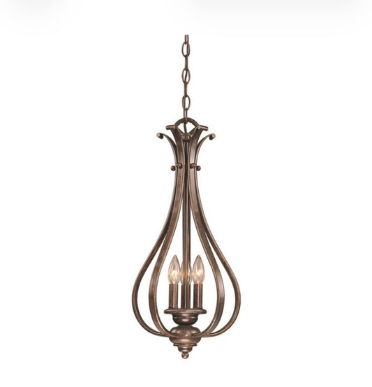Monrovia 3- Light Royal Bronze Traditional Teardrop Medium hanging Pendant Light