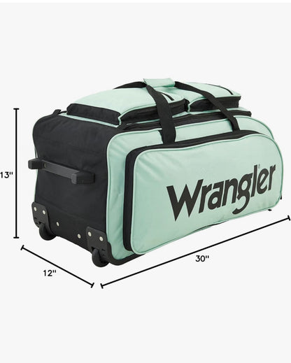 Wrangler Wesley Rolling Duffel Bag, Large 30 Inch (Seafoam) (New in Package)