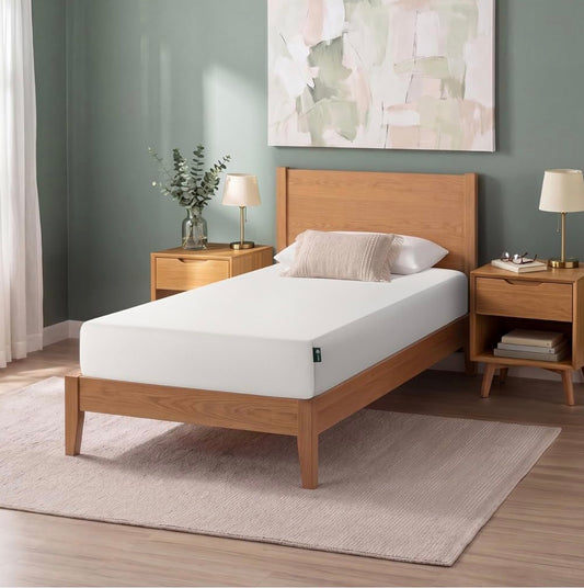Zinus Memory Foam 8 Inch Green Tea Mattress, Twin Pressure-Relieving Comfort & Full Body Support, Naturally Fresh, CertiPUR-US & OEKo-Tex Certified Safe Materials (New in Box)