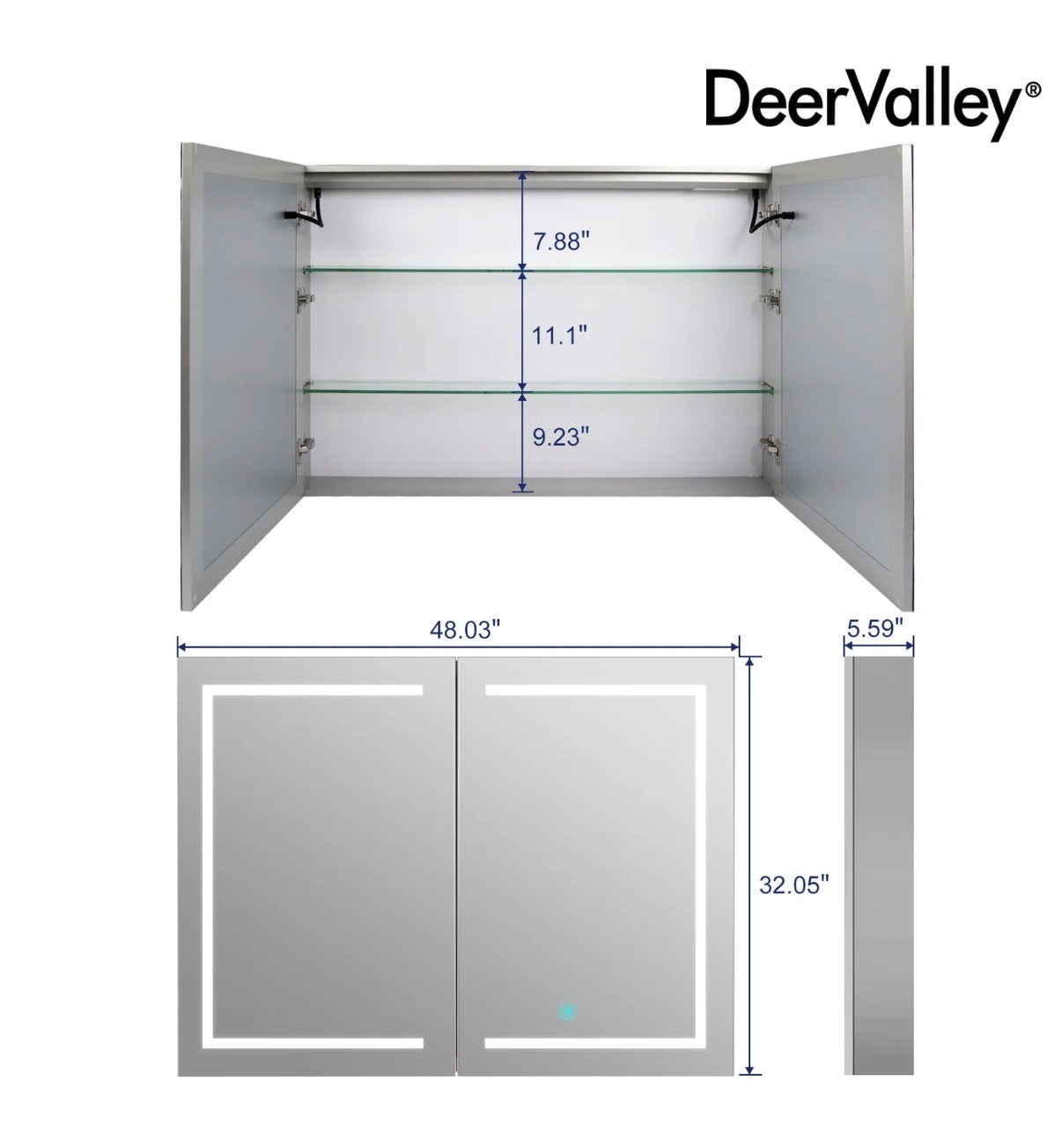 DeerValley LED Lighted Medicine Cabinet