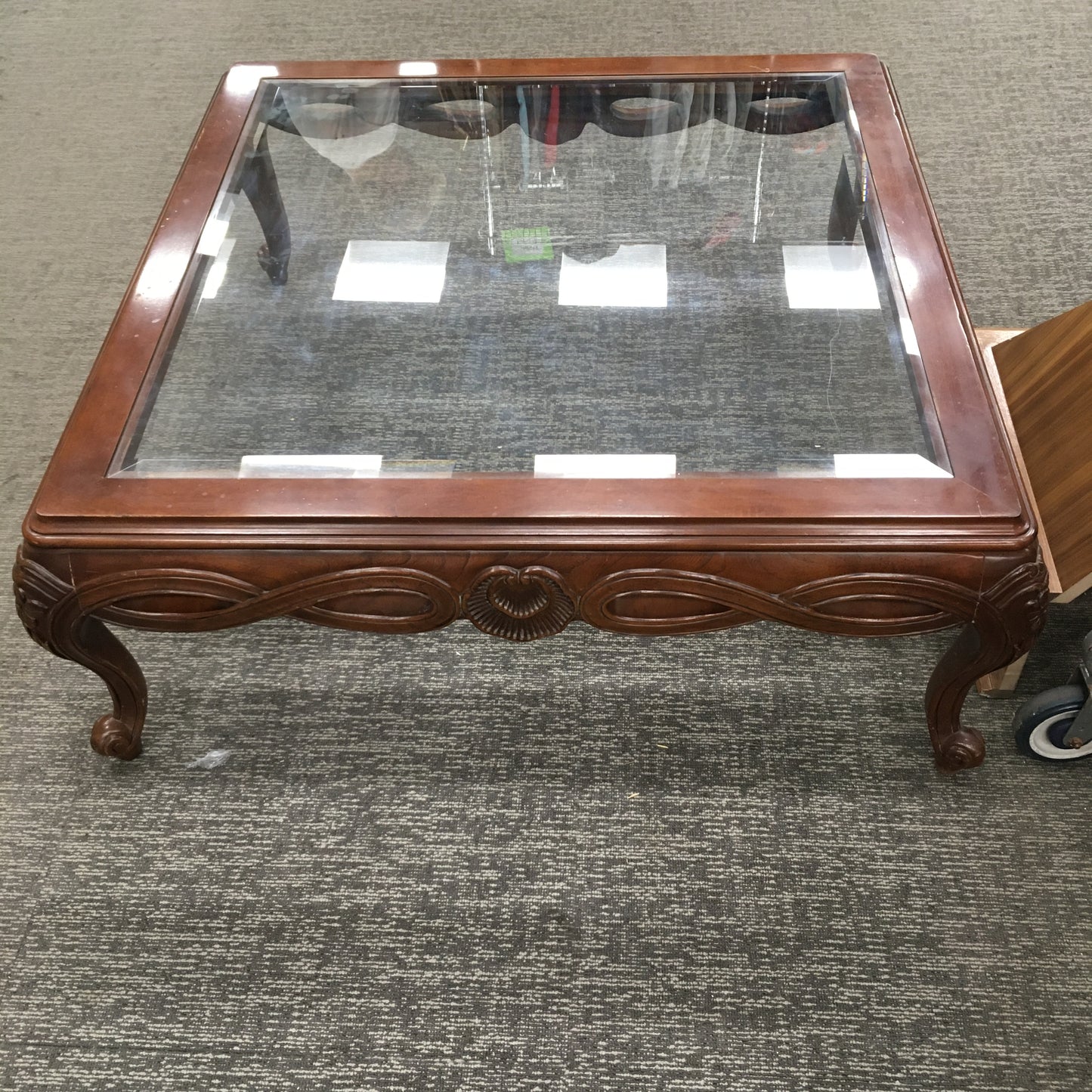 Wood and Glass Coffee Table