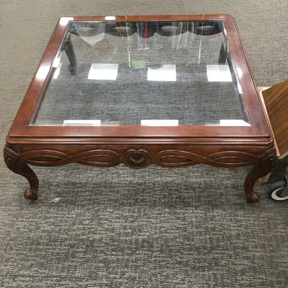 Wood and Glass Coffee Table