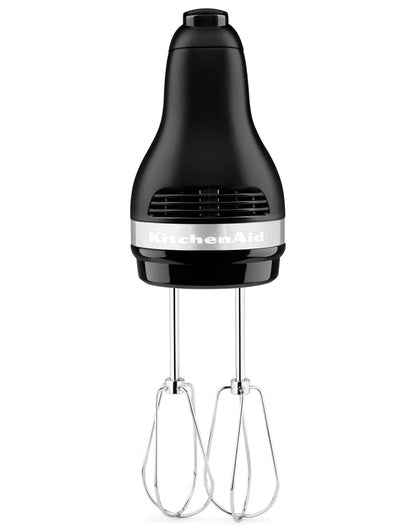KitchenAid 5 Ultra Power Speed Hand Mixer, 5 Speeds Lockable Swivel Cord, Turbo Beaters, Easy Release Button, Dishwasher Safe Beaters (Matte Black) (New in Box)