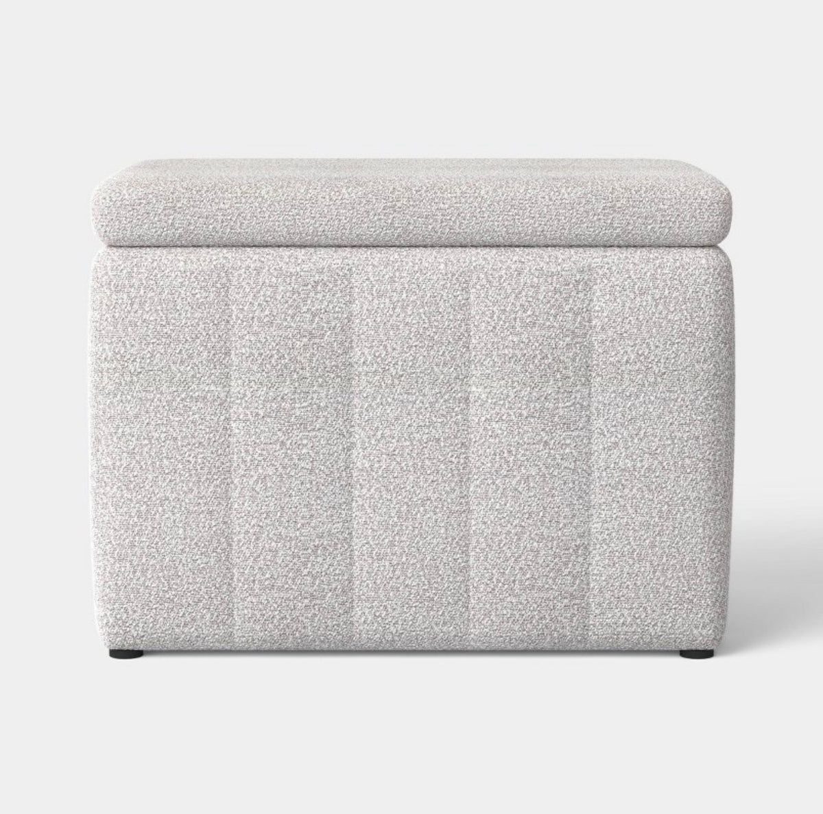 Essex Single Storage Ottoman Faux Leather Threshold Upholstered Rectangular Bench with Lid (Cream) (New in Box)