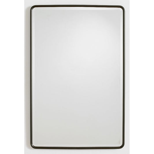 Pottery Barn Vintage Rounded Rectangular Mirror 23" W x 35" H Color: Aged Bronze