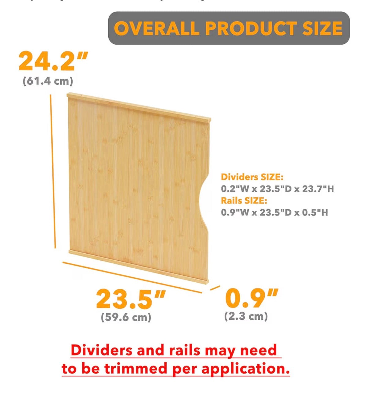 SpaceAid 8 Pack Tray Divider for Cabinets