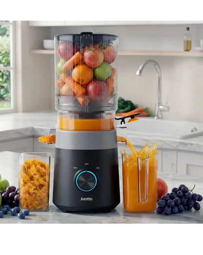 Aeitto Max6 Easepress Juicer Less Prep, Less Cleanup, Filter Free Easy clean Design (Black) (New in Box)