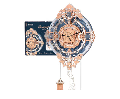 3D Wooden Puzzle Wall Quartz Clock Kit