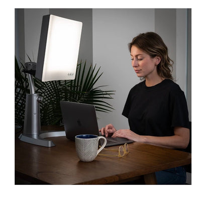 Carex Day-Light Classic Plus Sunlight Therapy Lamp 1000 LUX Therapy Lamp at 12 Inches, LED Bright White Light with Adjustable Height and Brightness Levels for Mood (New in Box)