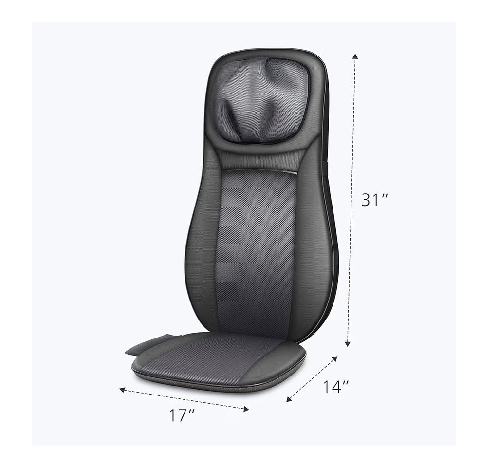 Snailax Shiatsu Neck & Back Massager with Heat, Full Back Kneading Shiatsu or Rolling Massage, Massage Chair Pad with Height Adjustment, Back Massager for Neck and Shoulder (New in Box)