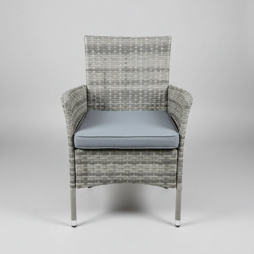 Gray Wicker Patio Chairs with Cushions