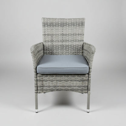 Gray Wicker Patio Chairs with Cushions