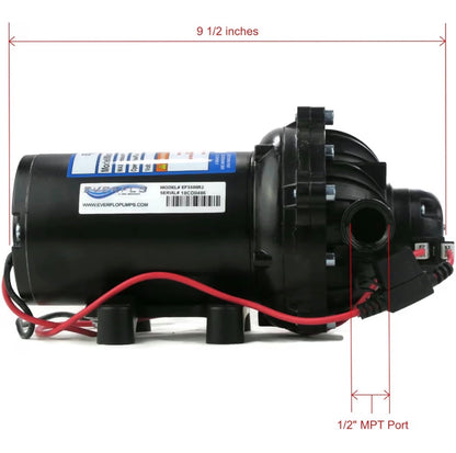 The ROP Shop EVERFLO 12 Volt 5.5 GPM Diaphragm Water Pump 60 PSI Lawn Sprayers, Boats, RV's