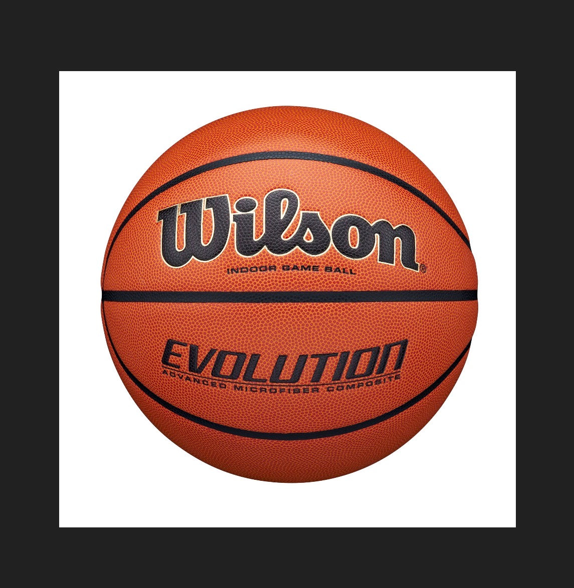 Wilson 29.5 Inch Evolution Basketball: Composite Leather, Indoor/Outdoor Use (New)