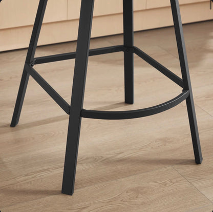Absalom Modern 25.6 Inch Swivel Upholstered Counter Stools with Back and Metal Frame Set of Two (New in Box)